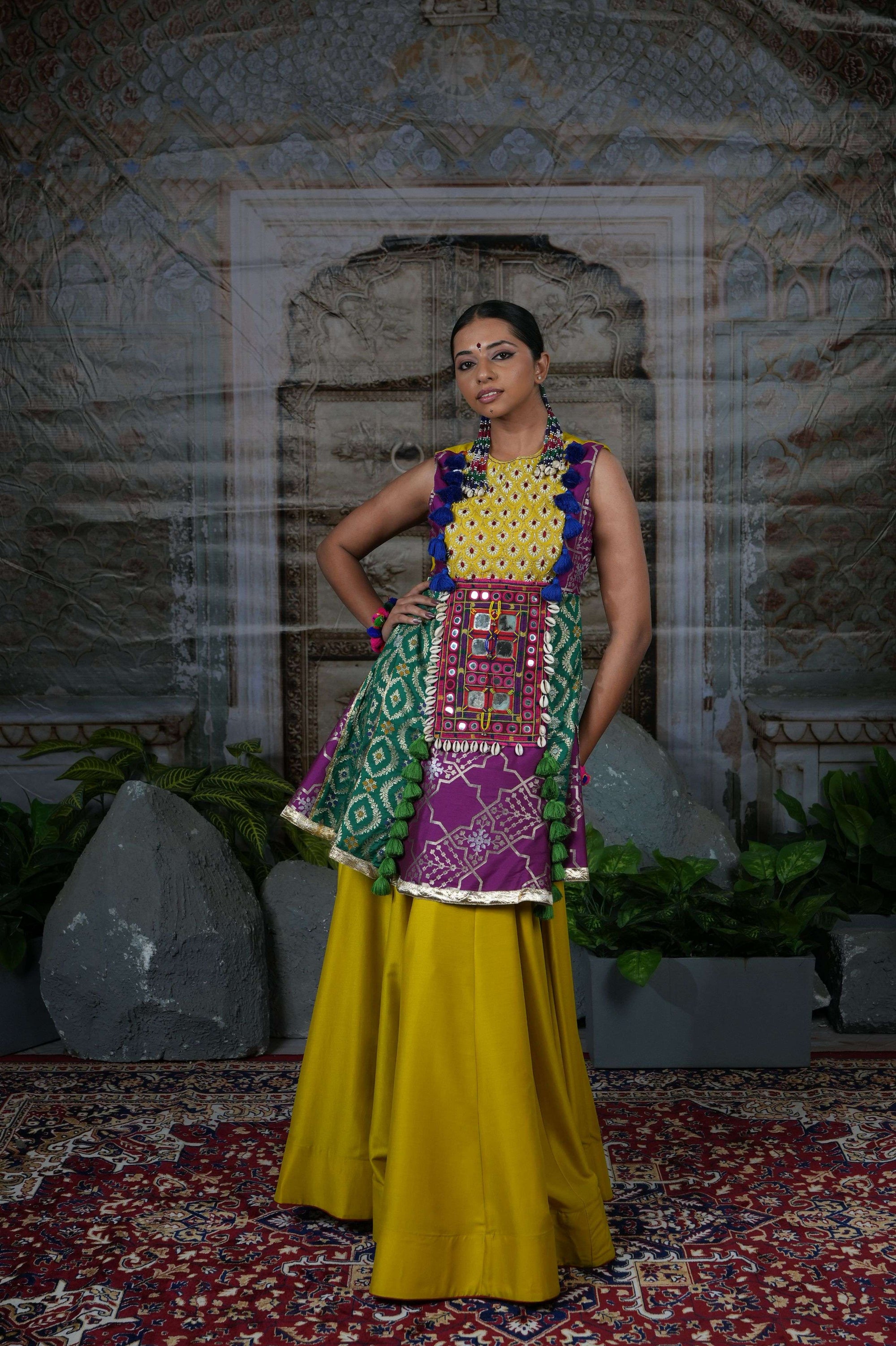 Fusion garba set with handwork