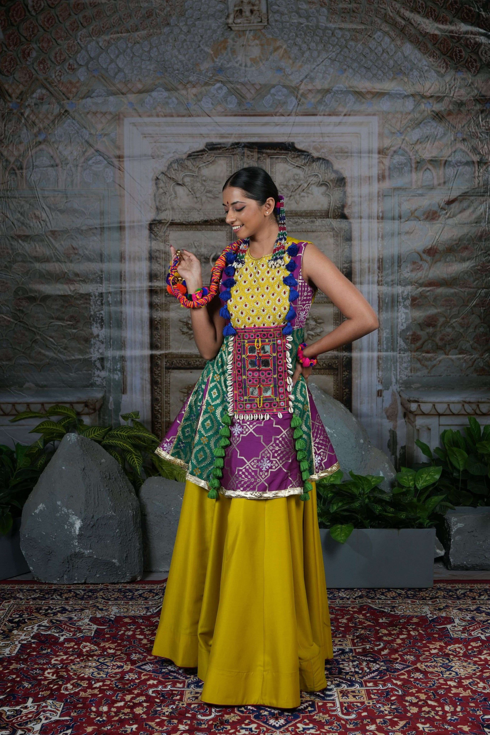 Fusion garba set with handwork