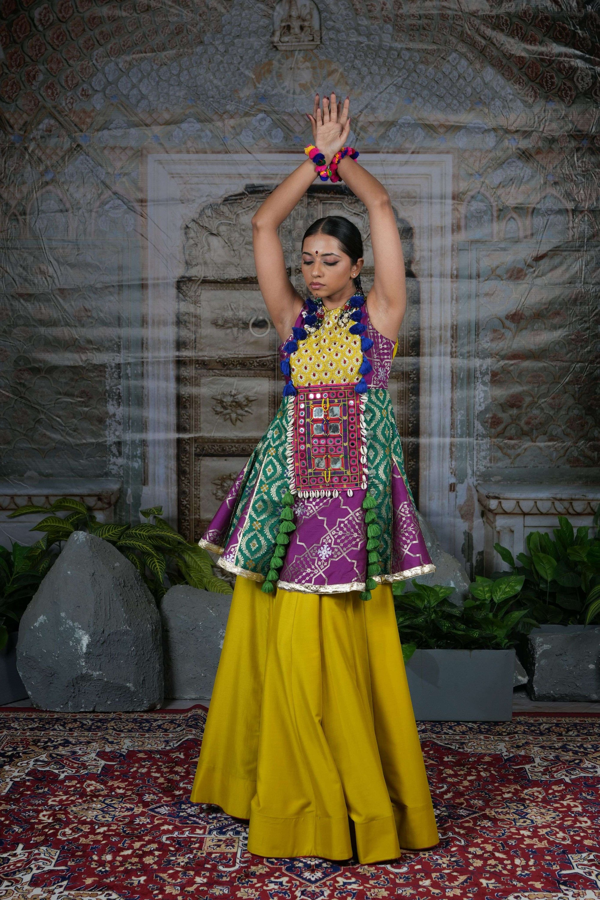 Fusion garba set with handwork