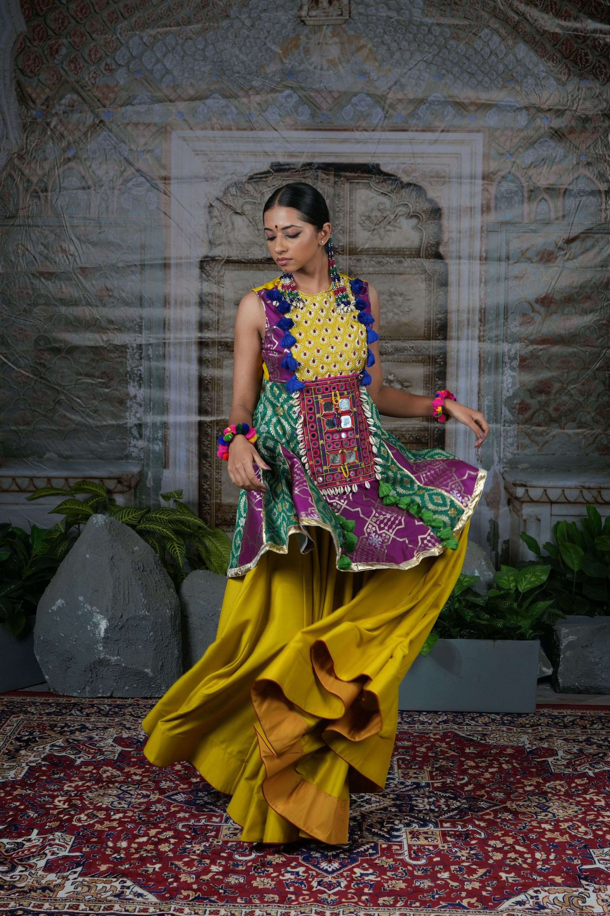 Fusion garba set with handwork