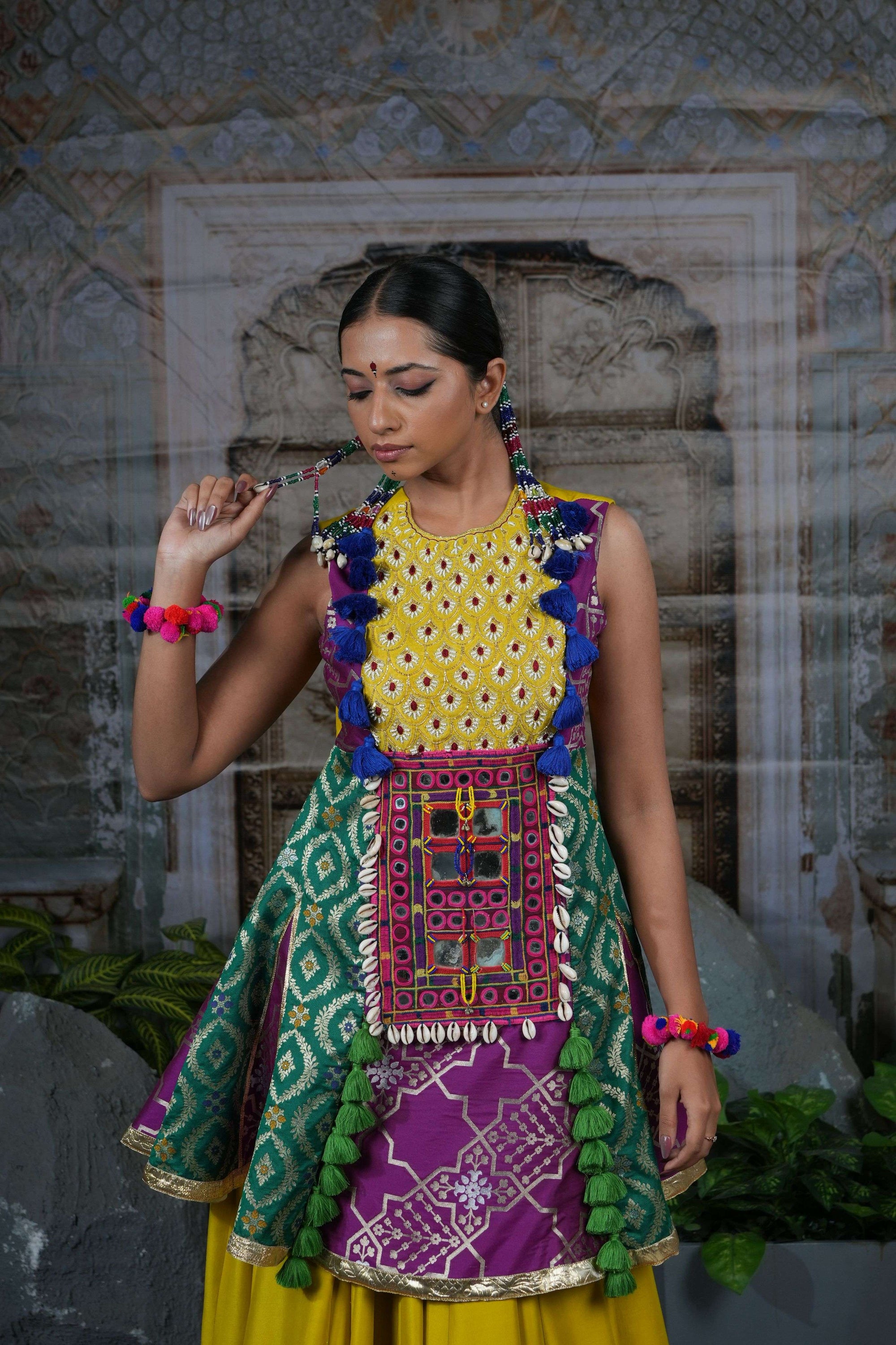 Fusion garba set with handwork