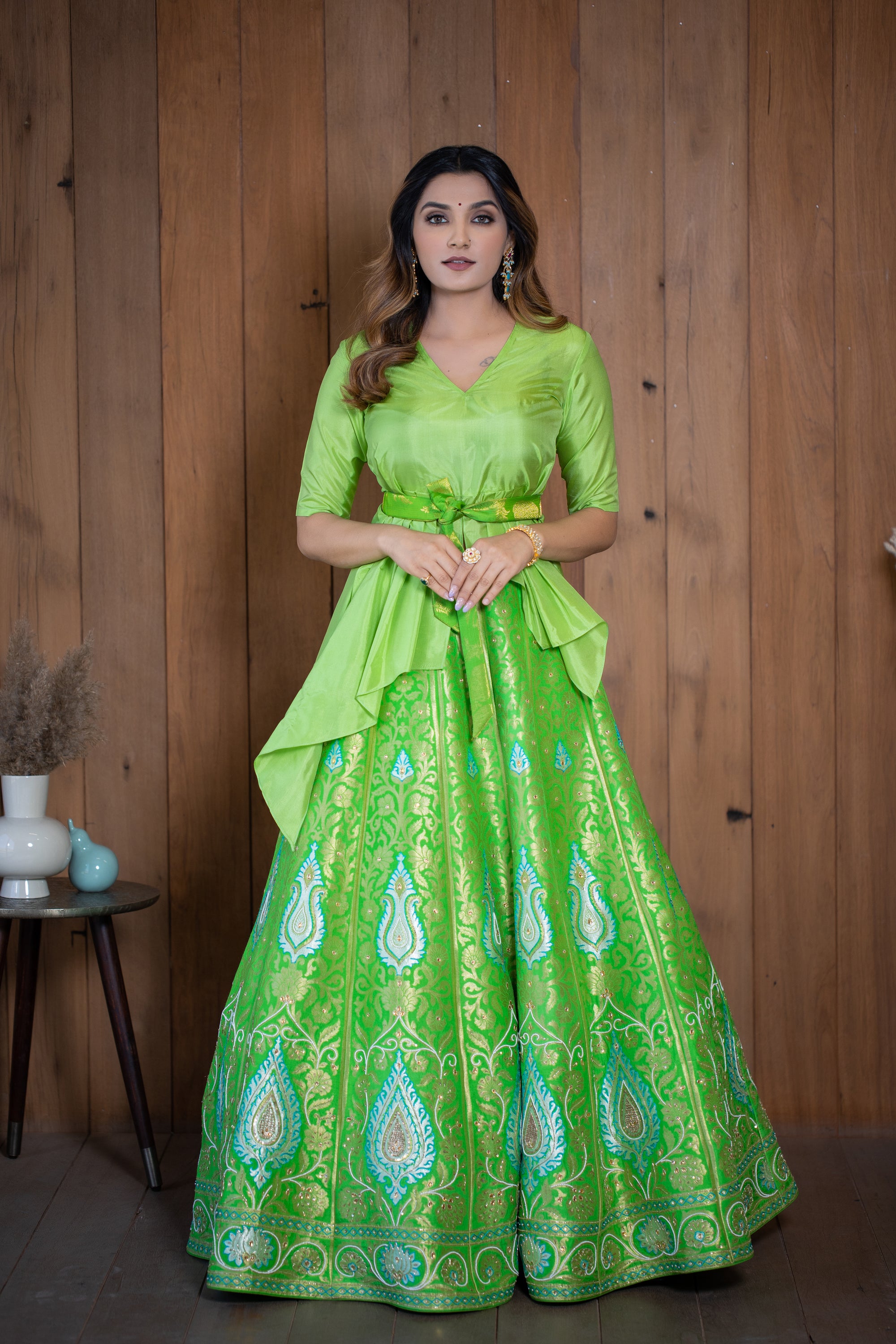 Beautiful lehenga with peplum blouse. | Party wear indian dresses, Indian  outfits lehenga, Designer party wear dresses