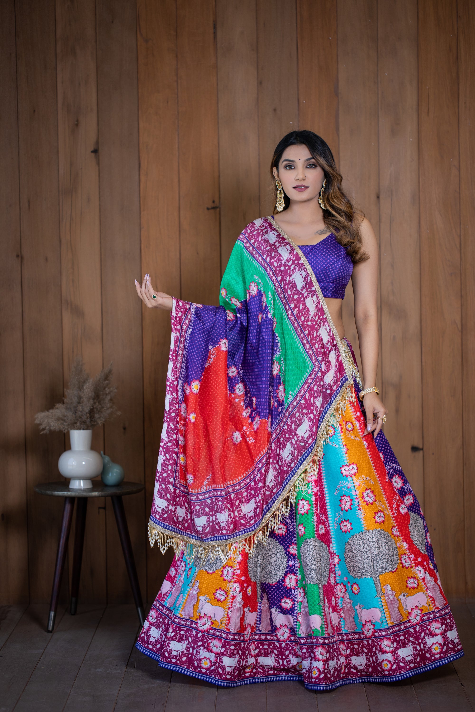 Multicolor Lehenga with Blouse